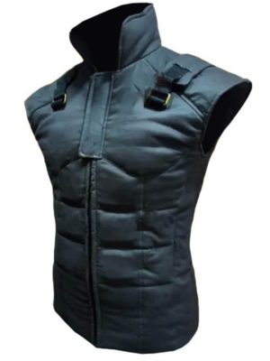 Metal Gear 2 Solid Snake Black Leather Vest Costume
