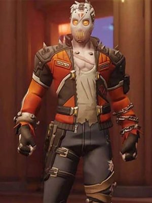 Overwatch Slasher 76 Orange Leather Jacket