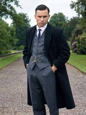 Peaky Blinders Michael Gray Black Wool Coat