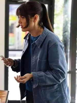 Poker Face S02 Patti Harrison Blue Cotton Jacket