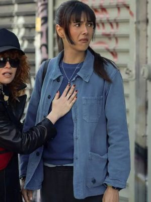 Poker Face S02 Patti Harrison Blue Cotton Jacket