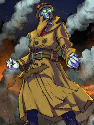 Q Street Fighter 6 Beige Trench Long Coat