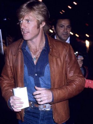 Robert Redford Brown Leather Jacket Outfit