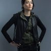 Sandrine Holt Hostages Black Leather Jacket