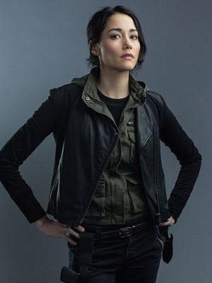 Sandrine Holt Hostages Black Leather Jacket