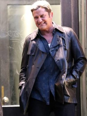 Gerard Butler In the Hand of Dante Black Leather Coat
