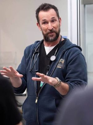 The Pitt 2025 Noah Wyle Blue Fleece Jacket
