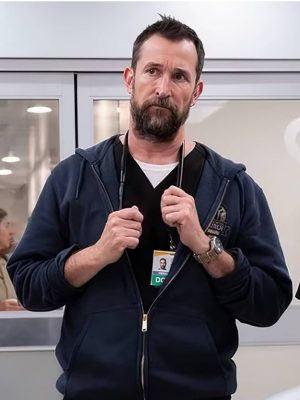 The Pitt 2025 Noah Wyle Blue Fleece Jacket