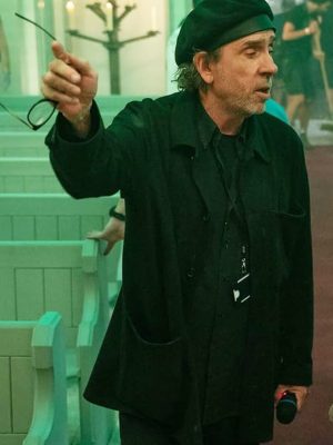Tim Burton Beetlejuice Baby Betelgeuse Black Wool Jacket