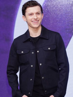 Tom Holland Black Classic Cotton Jacket
