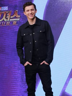 Tom Holland Black Classic Cotton Jacket