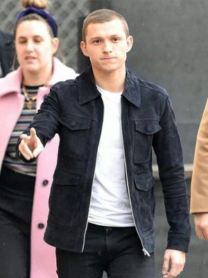 Tom HolÂland Black Suede Leather Jacket