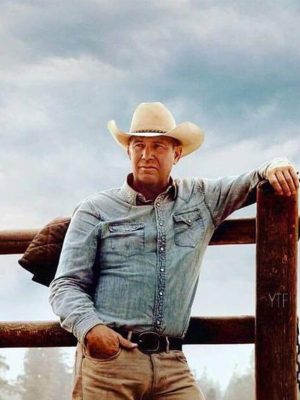 Yellowstone John Dutton Blue Denim Shirt