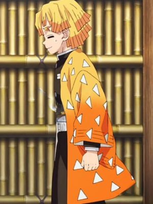Demon Slayer Zenitsu Agatsuma Wool Coat