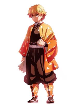 Demon Slayer Zenitsu Agatsuma Wool Coat