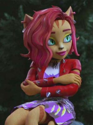 Toralei Stripe Monster High Crop Leather Jacket