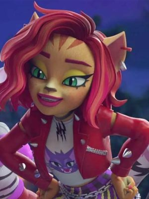 Toralei Stripe Monster High Crop Leather Jacket