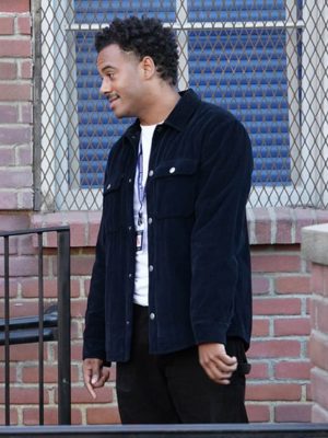 Abbott Elementary S02 Zack Fox Black Corduroy Jacket