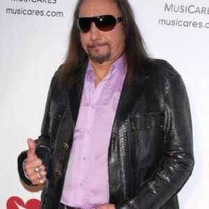 Ace Frehley Outfit Black Leather Blazer