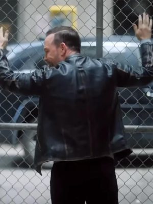 Boston Blue 2025 Donnie Wahlberg Black Leather Jacket