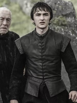 Bran Stark Game of Thrones S07 Black Leather Vest