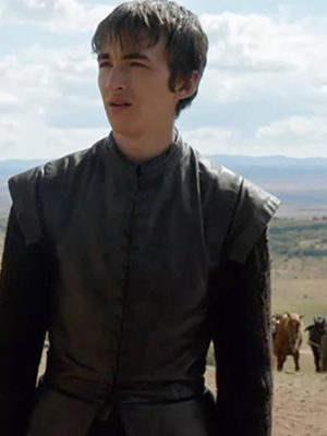 Bran Stark Game of Thrones S07 Black Leather Vest