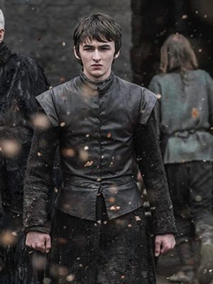 Bran Stark Game of Thrones S07Â Black Leather Vest