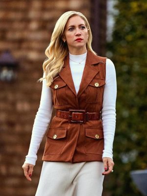 Brittany Snow The Beast in Me 2025 Brown Vest