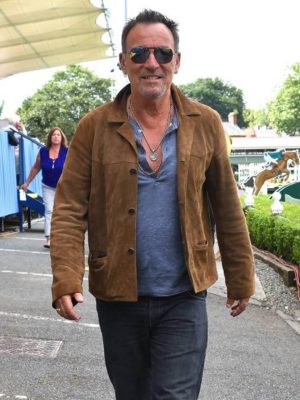 Bruce Springsteen Brown Suede Leather Jacket