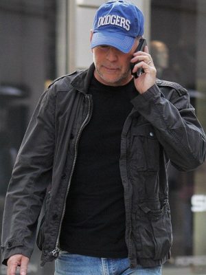Bruce Willis Black Classic Cotton Jacket