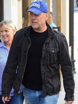 Bruce Willis Black Classic Cotton Jacket