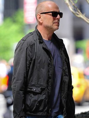 Bruce Willis Black Classic Cotton Jacket