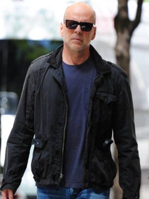 Bruce Willis Black Classic Cotton Jacket