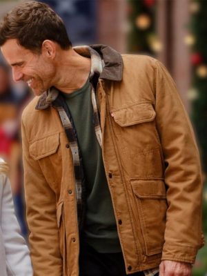 Cameron Mathison Home Sweet Christmas Brown Cotton Jacket