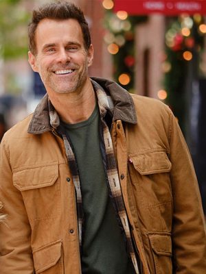 Cameron Mathison Home Sweet Christmas Brown Cotton Jacket