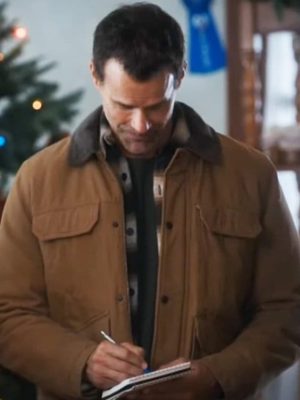 Cameron Mathison Home Sweet Christmas Brown Cotton Jacket