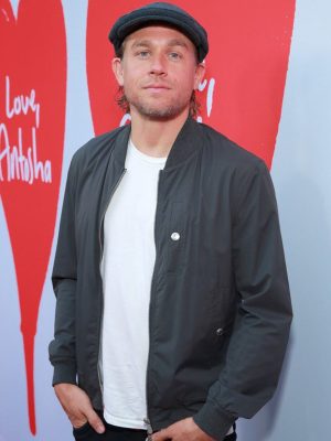 Charlie Hunnam Grey Bomber Jacket