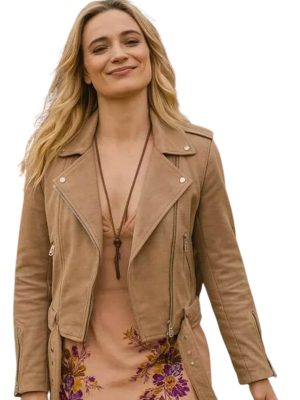 Cleo Montague Tulsa King Brown Suede Leather Jacket