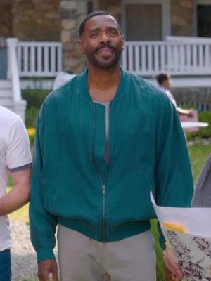 Colman Domingo The Four Seasons Blue Bomber Jacket