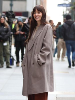 Dakota Johnson Verity 2026 Grey Wool Coat