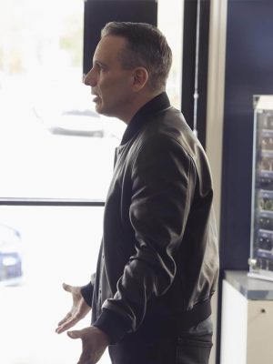 Danny Bookie S01 Black Leather Bomber Jacket