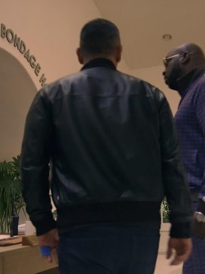 Danny Bookie S01 Black Leather Bomber Jacket