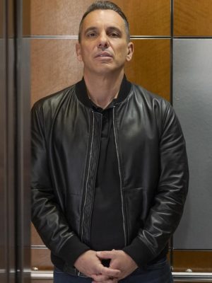 Danny Bookie S01 Black Leather Bomber Jacket
