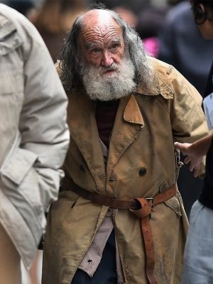 Eddie Marsan Clayface 2026 Brown Cotton Coat