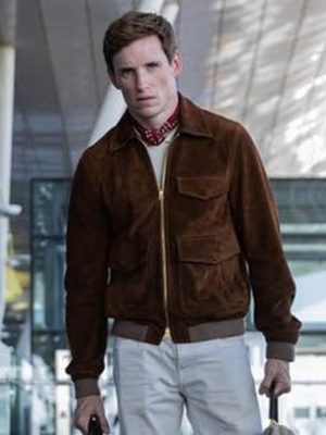 Eddie Redmayne The Day Of the Jackal Suede Bomber Jacket
