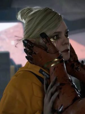 Elle Fanning Tomorrow Death Stranding Orange Jacket