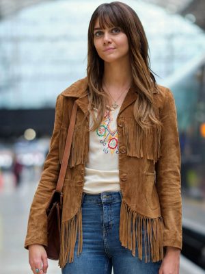 Emma Appleton Brown fringed jacket