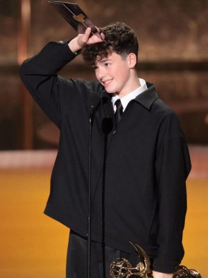 Emmy Awards 2025 Owen Cooper Black Cotton Jacket