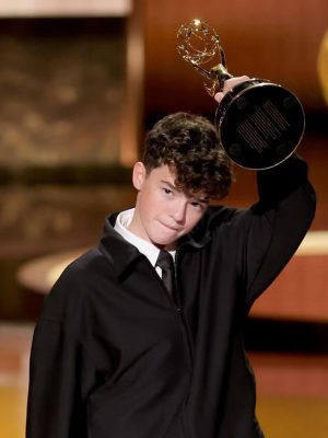 Emmy Awards 2025 Owen Cooper Black Cotton Jacket