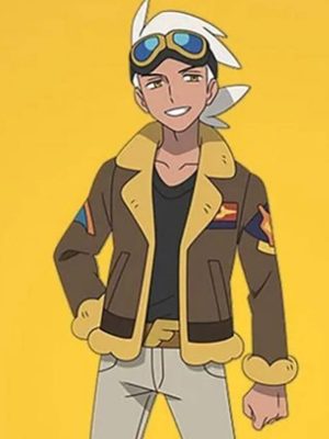 Friede Pokémon Horizons Leather Shearling Jacket